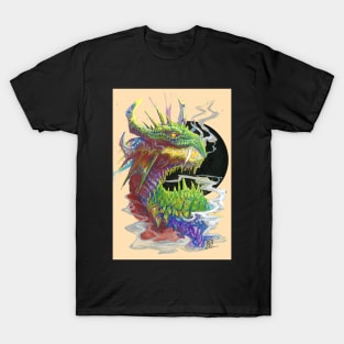 Green Dragon, Black Moon T-Shirt